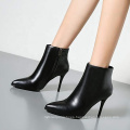 2019 Women's Leather Ankle Boots Thin Heels  A241 Pointy Toe Zipper Daily Wear Booties Ladies Winter Boots